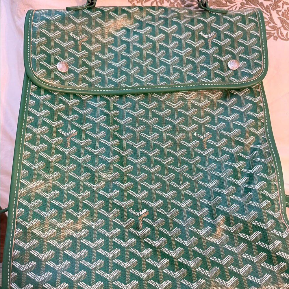 Green Patterned Backpack